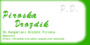 piroska drozdik business card